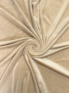 Dzianina Welur Super Soft - khaki