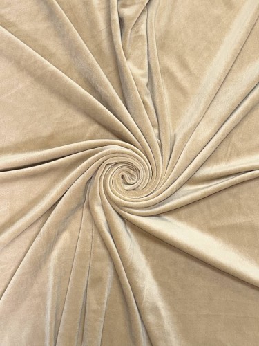 Dzianina Welur Super Soft - khaki